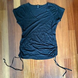 Talbots Black Short Sleeve V-Neck Top